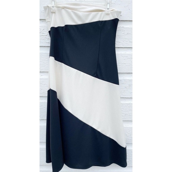 NWT Express Dress Bodycon Sleeveless Black Ivory Colorblock Womens 8 Stretch - Picture 4 of 5